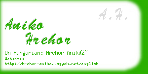 aniko hrehor business card